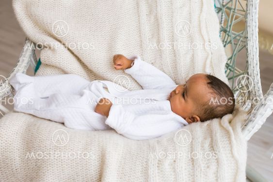 Portrait of a cute mixed race baby