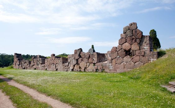 Bomarsund fortress in ruins.