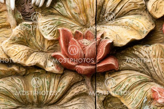 flower carving decorated