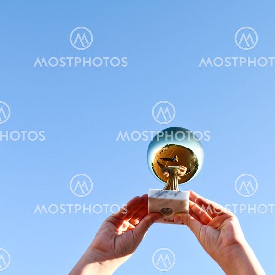 Winners raise the Cup against the sky 2