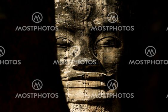 Mysterious face in Angkor