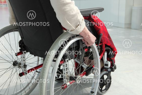 elderly person in wheelchair