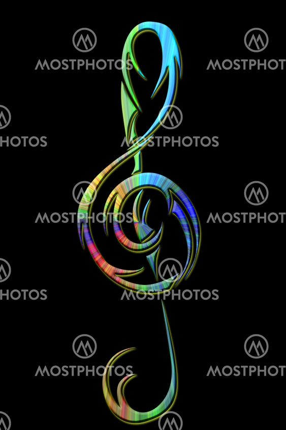 treble clef psychedelic