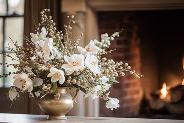 Floral arrangement with winter, autumn or early spring...