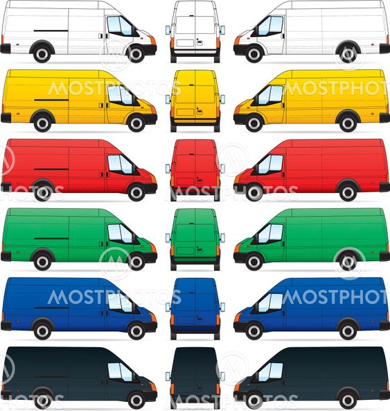 Isolated Delivery Vans