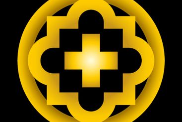 Golden Christian Greek cross