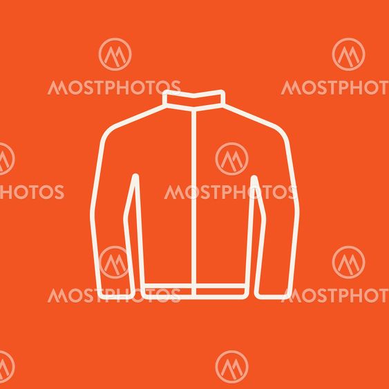 Biker jacket line icon.