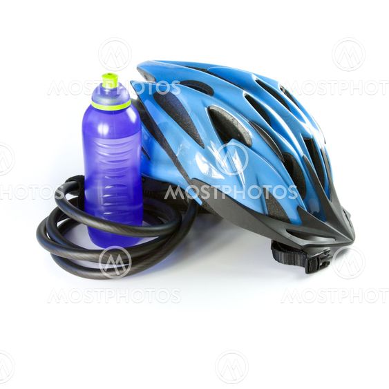 A Biking Helmet Against a White Background