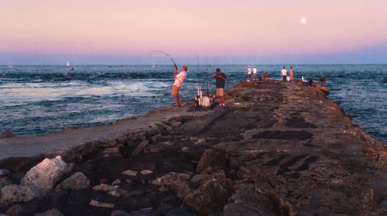 Moonrise At Sunset