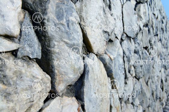 Closeup of stone wall