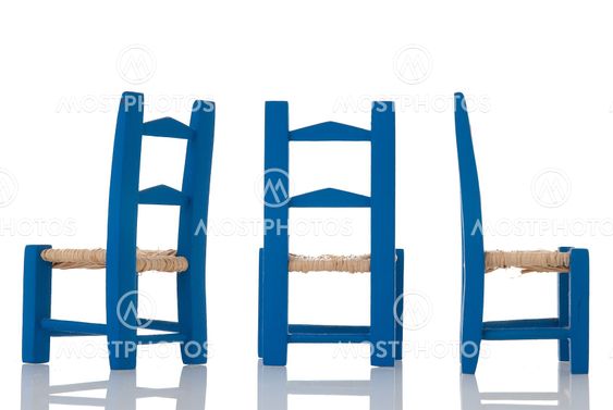 Mörk blå barnstolen
