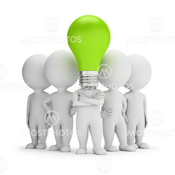 3d small people - ideas leader