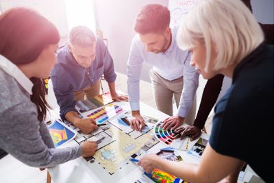 Designers Working On Color Selection For House