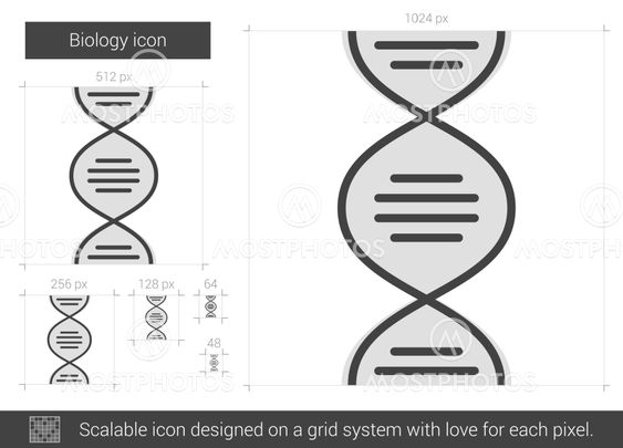 Biology line icon.