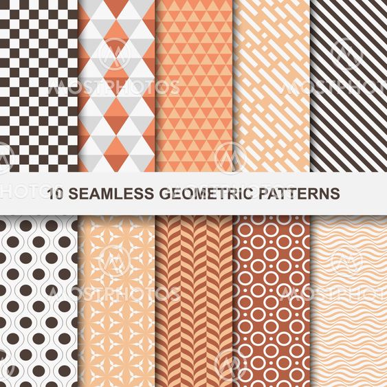 Vector geometric patterns - seamless.