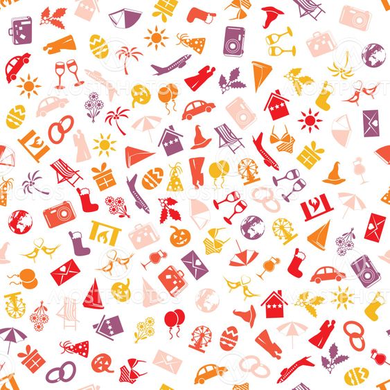 holiday and events seamless pattern