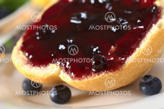 Bun with Blueberry Jam