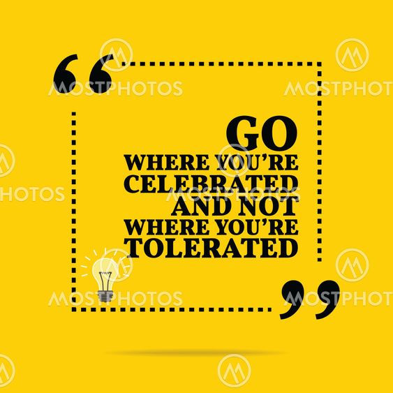 Inspirational motivational quote. Go where you're...