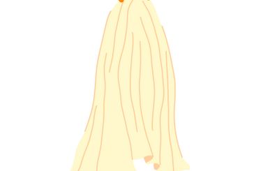 romantic veil bridal cartoon vector illustration