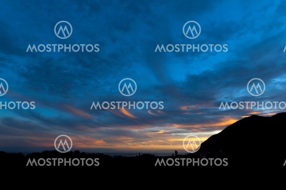 Sunset at Peketa Beach, Kaikoura, South Island of New Zealand
