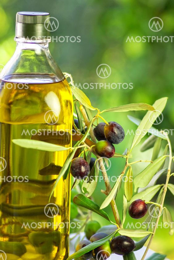 Bottle of extra virgin olive oil