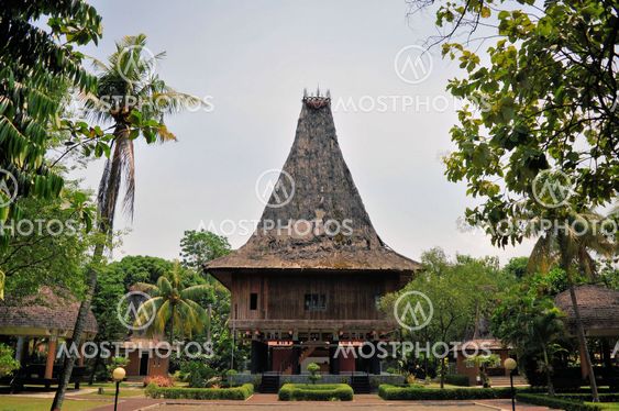 Traditional house on East Timor, Timor-Leste