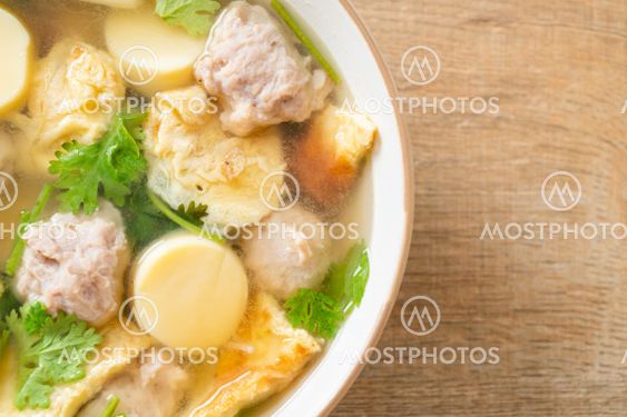 fried egg soup or omelet soup