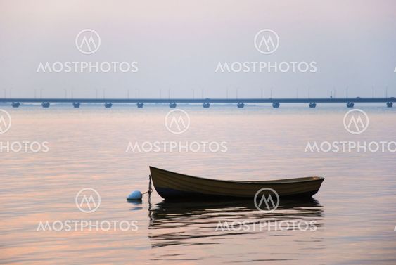 Rowing boat by the bridge