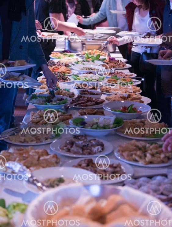 catering food table