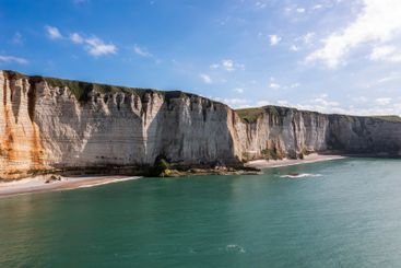 Beautiful seaside landscape of cliffs on the Normandy...