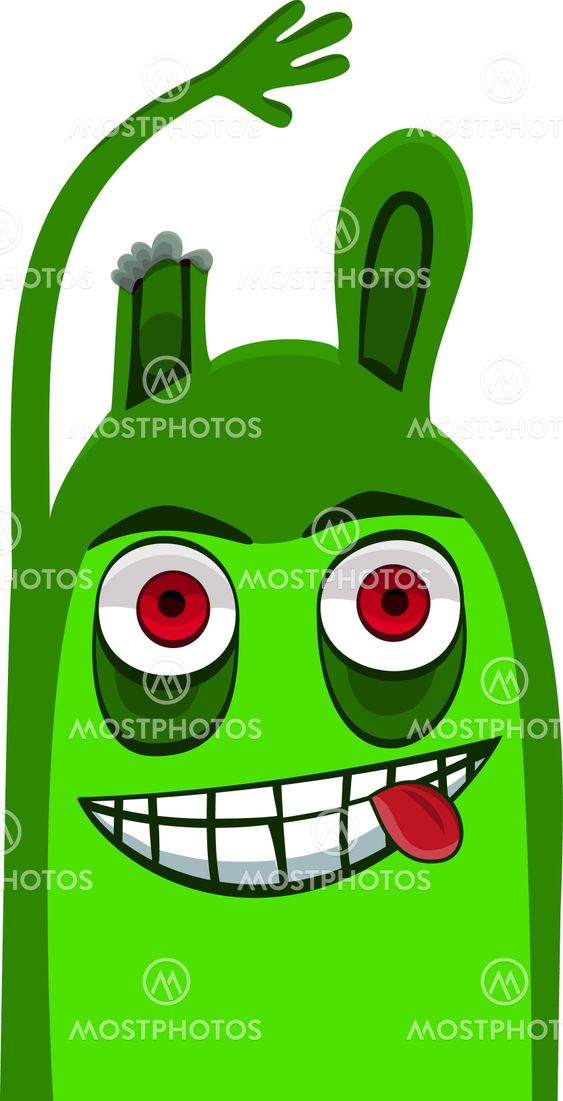 A vector illustration of a monster