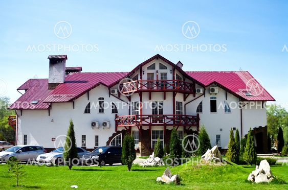 Big modern house in the old European style