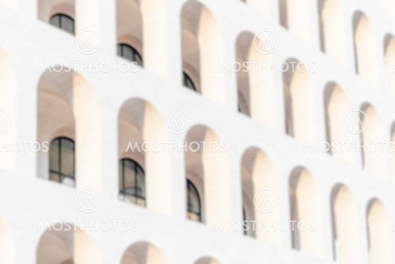 Defocused background of neoclassical architecture in Rome, Italy
