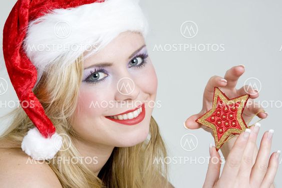 Santa Claus with Christmas decoration
