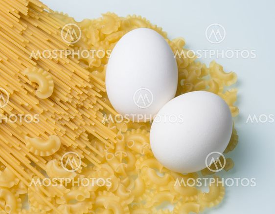 two high-quality varieties of pasta with a couple of eggs