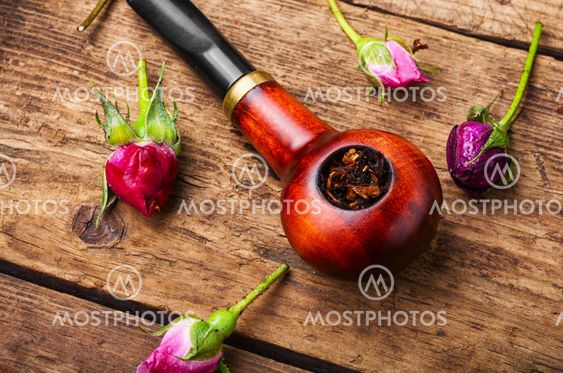 Smoking rose-flavored tobacco