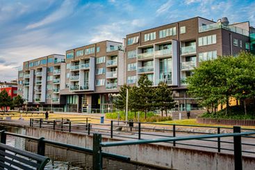 Vy från västra hamnen i Malmö