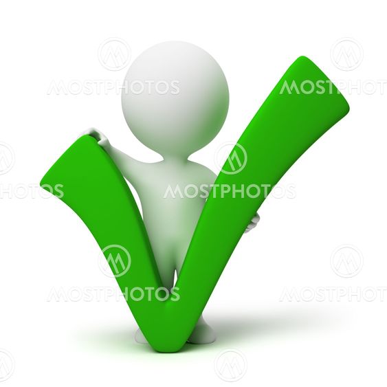 3d small people - positive symbol