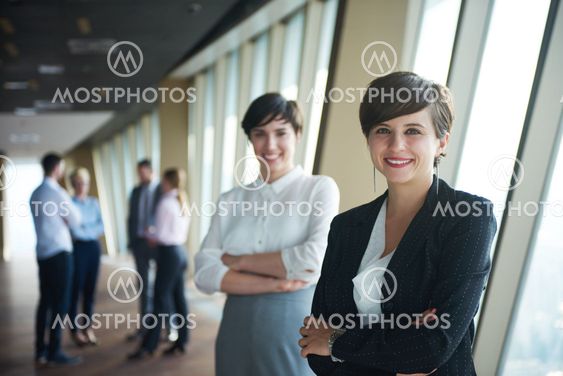 business people group, females as team leaders