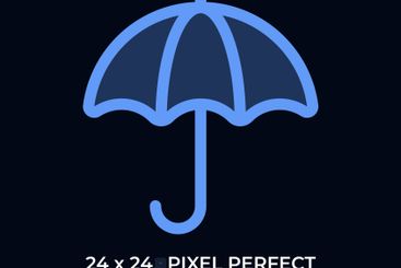 Open umbrella dark color ui icon