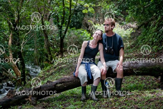 Tourist couple in Costa Rica