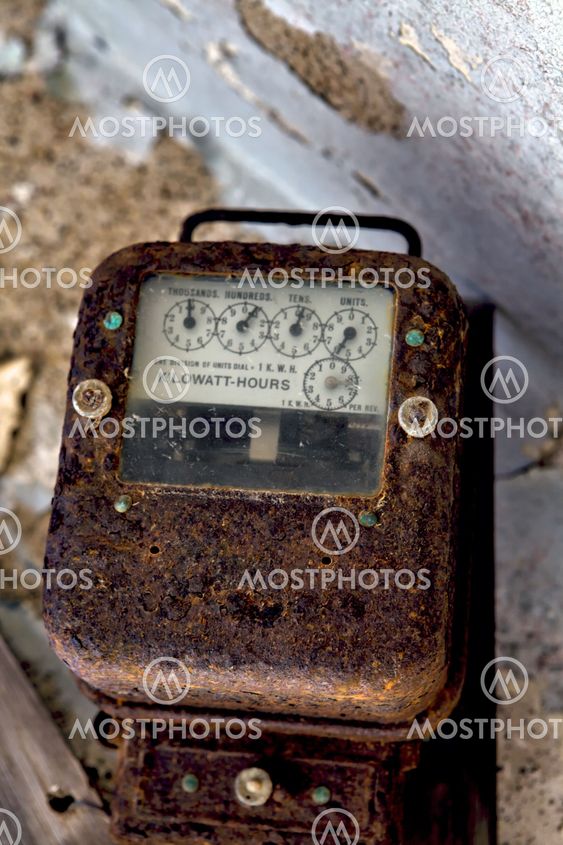 electricity meter at kolmanskop ghost town near luderitz namibia