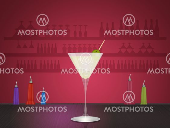 an alcoholic cocktail