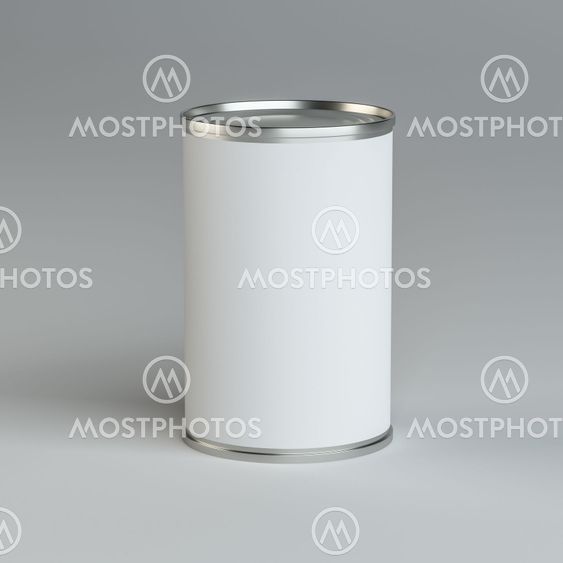 Close-up white tin can
