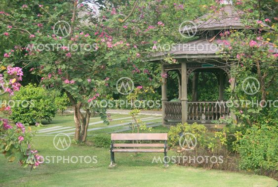 small pavilion in park