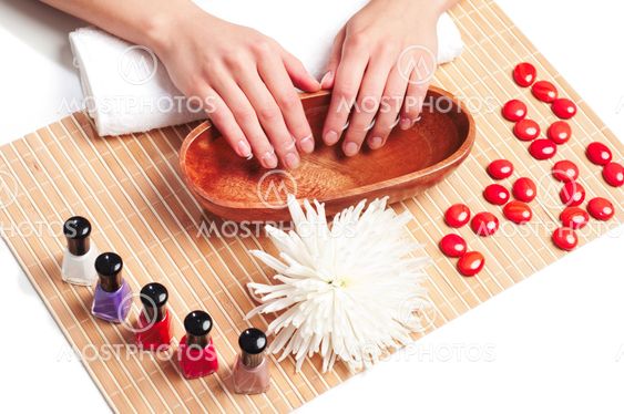 Hands Spa. Manicure concept