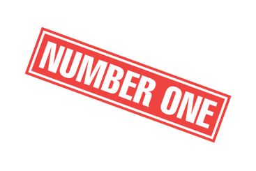 Number 1 Letter Rubber Stamp Vector Template