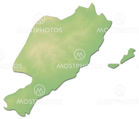 Relief map - Sfax (Tunisia) - 3D-Rendering
