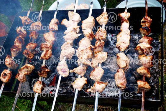 BBQ skewers med grill