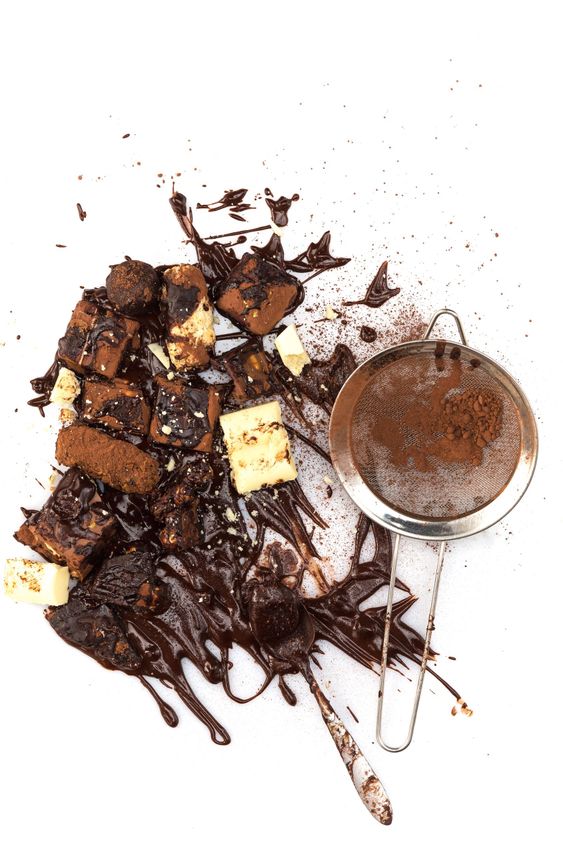 Pile of broken chocolate